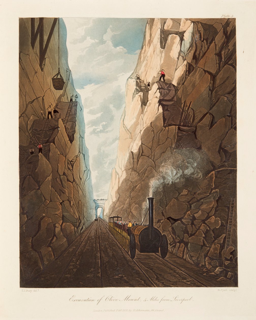 "Utgraving av Olive Mount, 4 miles fra Liverpool", 1831 av Thomas Talbot Bury