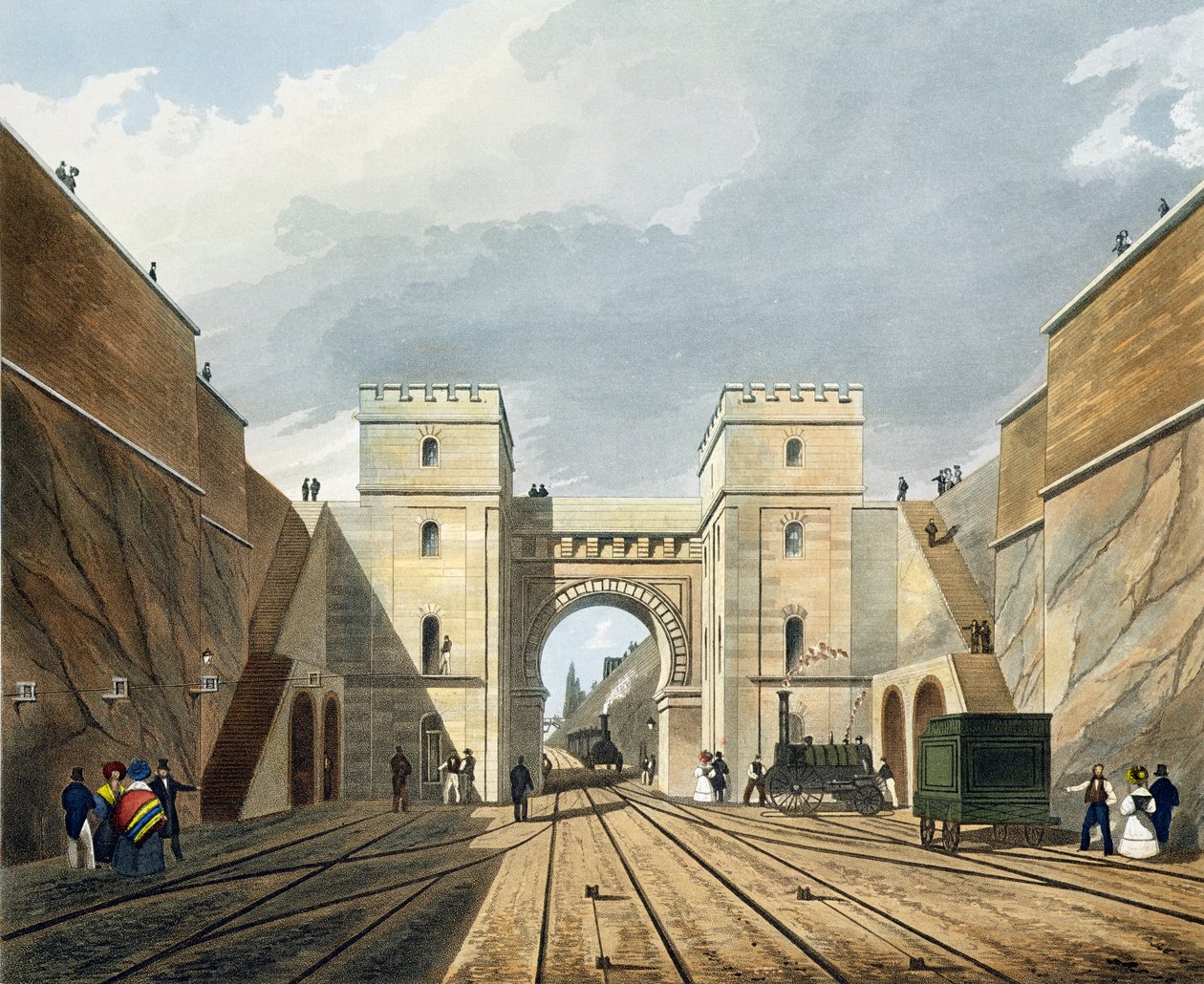 Moorish Arch, Looking from the Tunnel, plate 10 fra 
