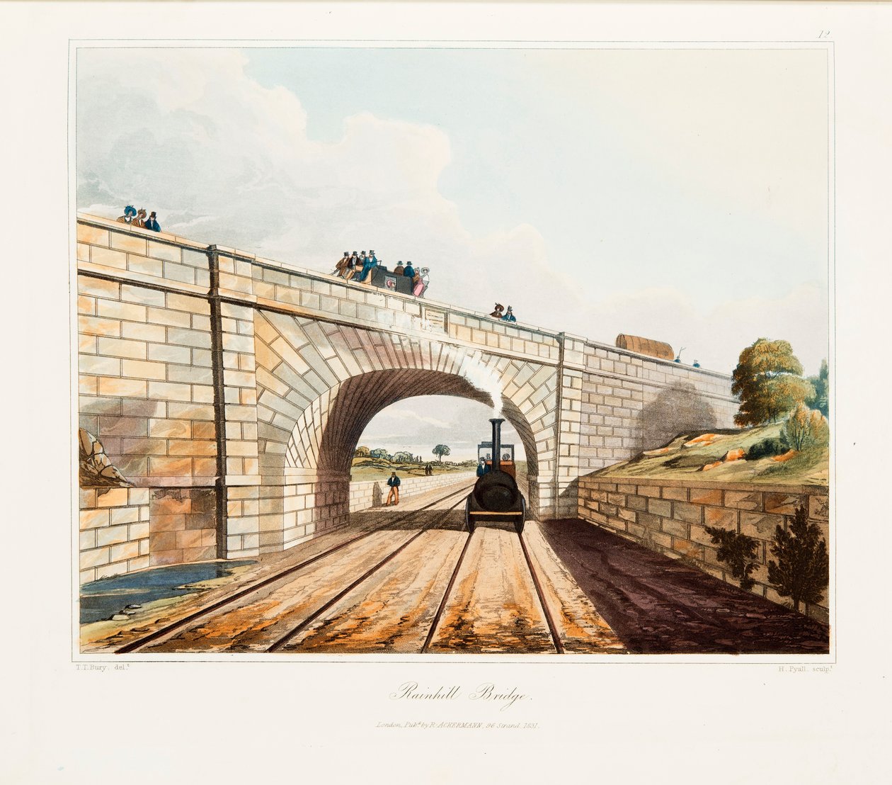 Rainhill Bridge, Chat Moss, nær Liverpool, 1831 av Thomas Talbot Bury