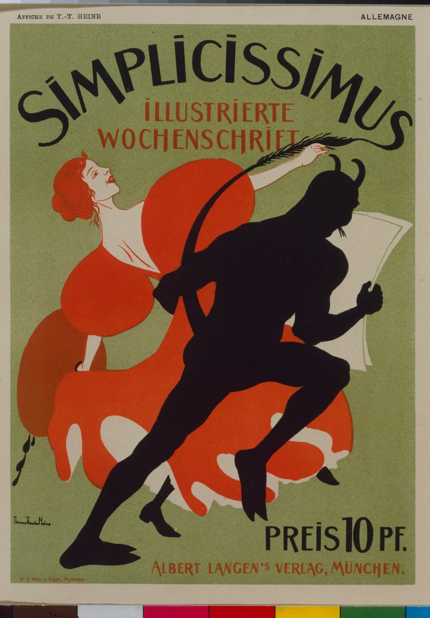 Simplicissimus reklameplakat av Thomas Theodor Heine