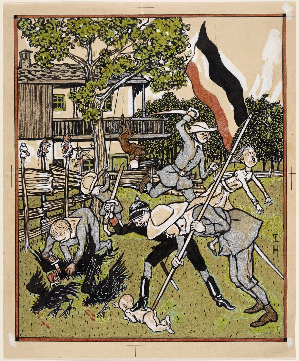 Som de gamle sang; Simplicissimus V/22 av Thomas Theodor Heine