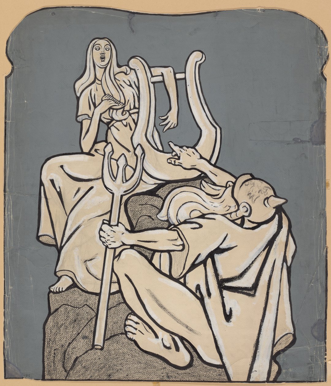 Til Heinrich Heines hundreårsjubileum - Modell av et Heine-monument; Simplicissimus IV/38, 1899 av Thomas Theodor Heine