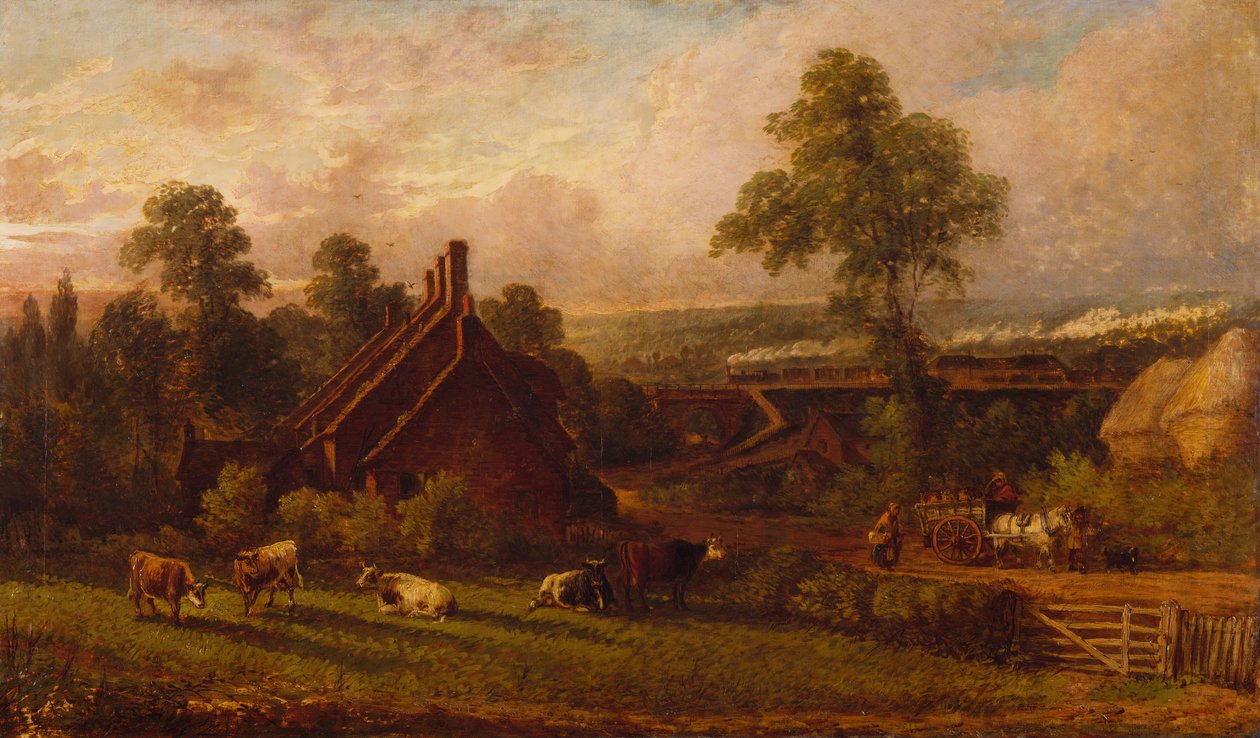Jernbanelinje ved Northfield, 1871. av Thomas Thomas