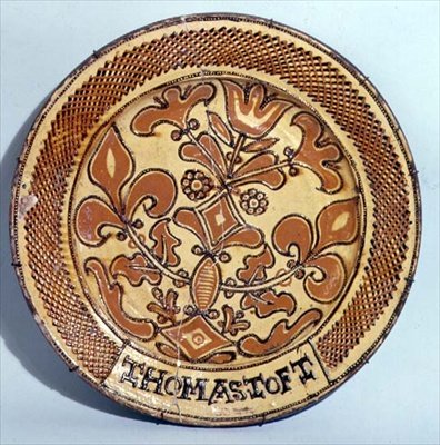 Staffordshire-fat, ca. 1680 (slipware) av Thomas Toft