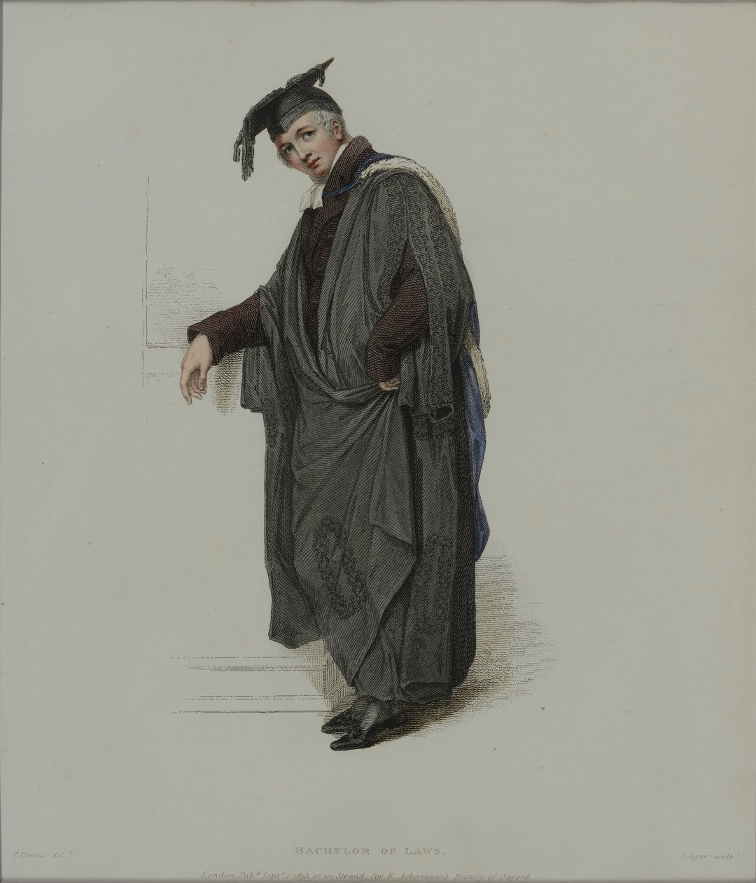 Bachelor of Law, gravert av J. Agar, publisert i R. Ackermanns 