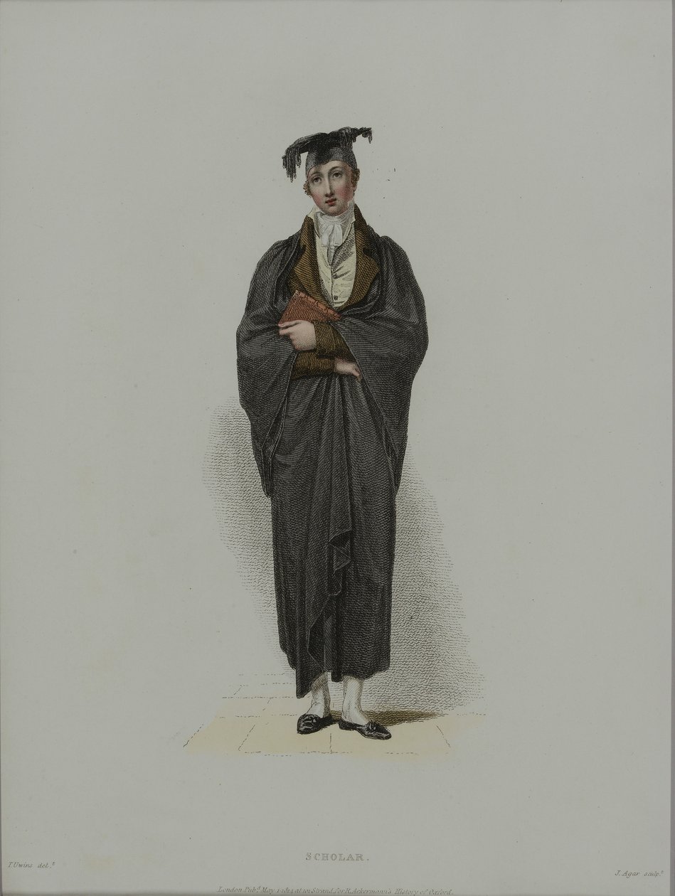 Scholar, gravert av J. Agar, publisert i R. Ackermanns 