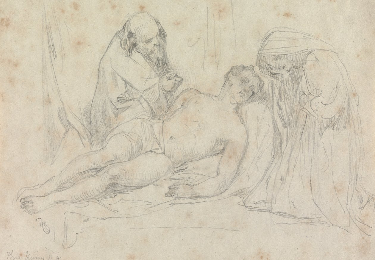The Death of - satt av William Etty RA av Thomas Uwins
