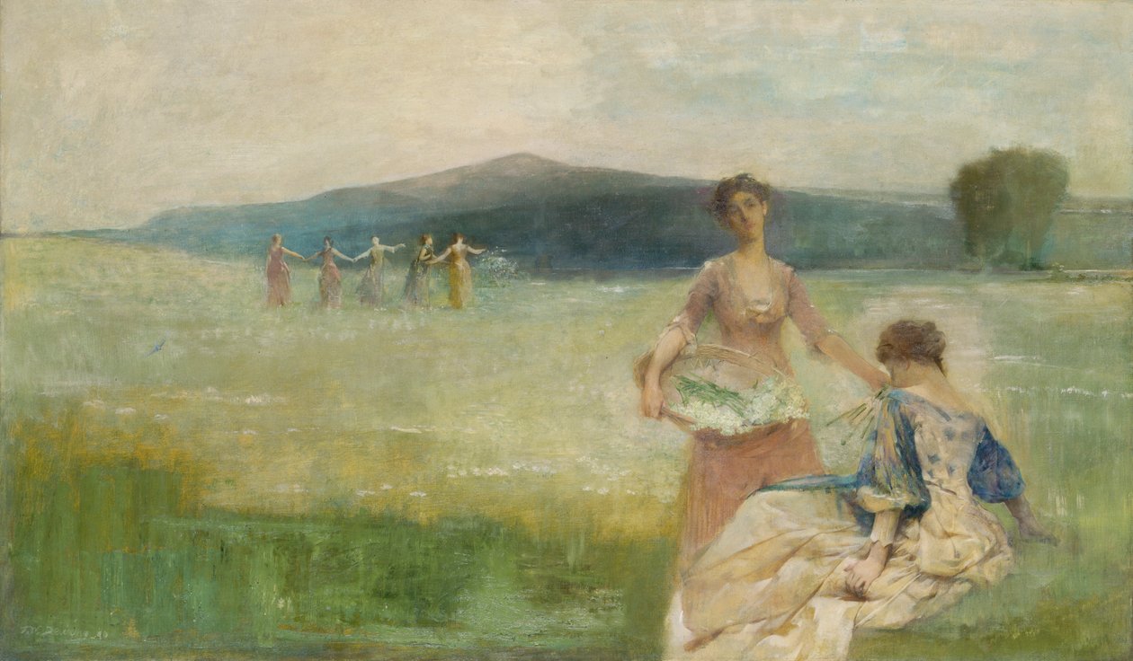 Våren, 1890. av Thomas Wilmer Dewing