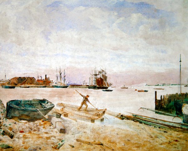 Fleetwood, ca. 1860 (akvarell på papir) av Thomas Wade