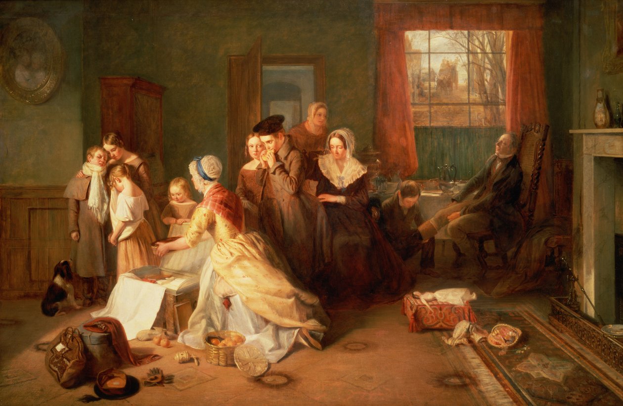 Går på skolen, 1842 av Thomas Webster