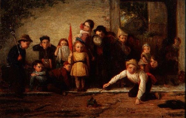Frivillige ved artilleripraksis av Thomas Webster