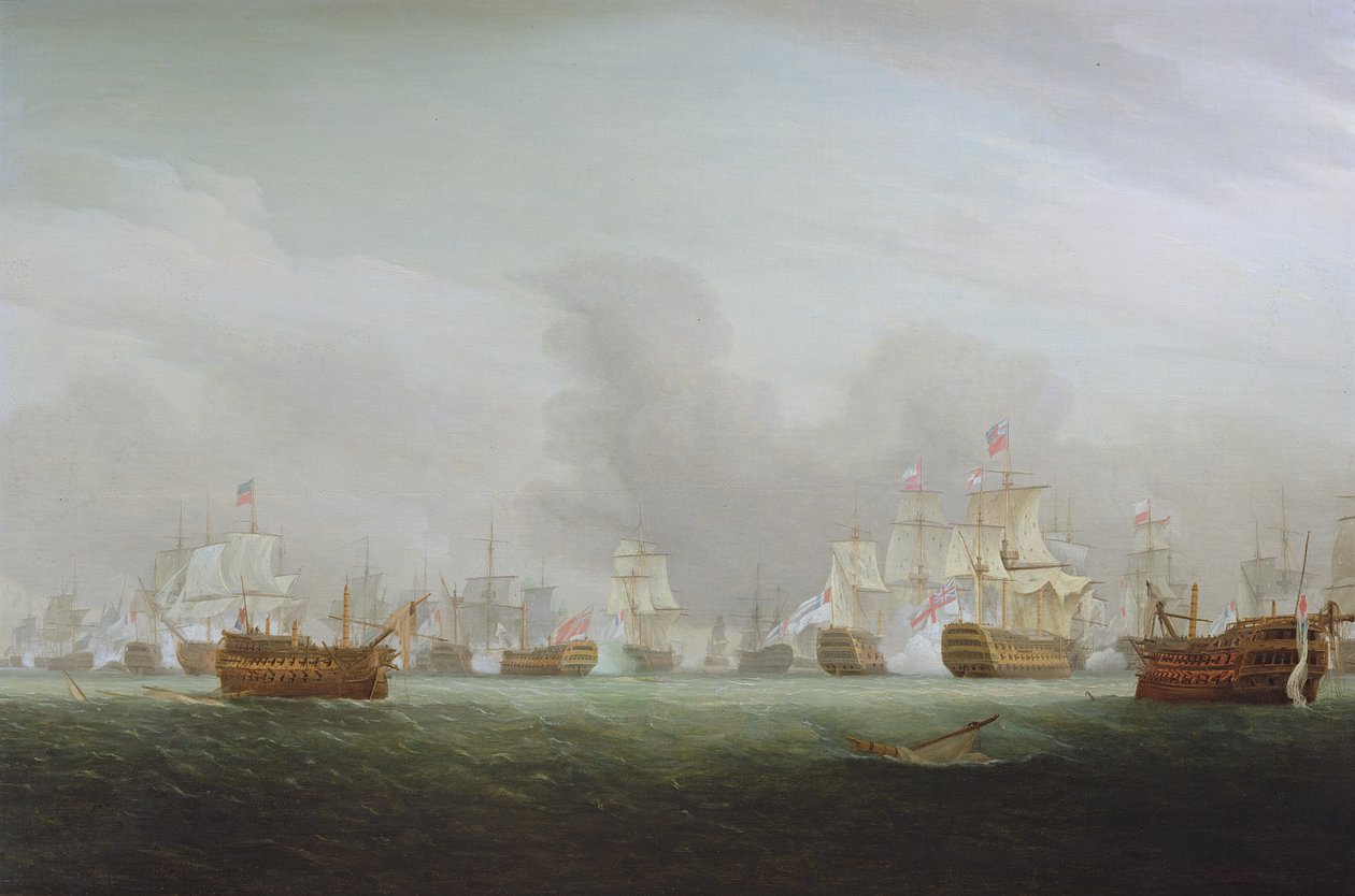 Slaget ved den strålende første juni, 1794 av Thomas Whitcombe