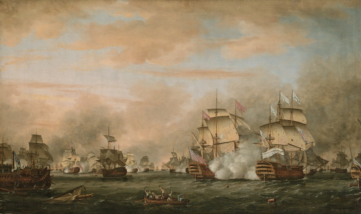 Slaget ved Saintes, 9.–12. april 1782 av Thomas Whitcombe