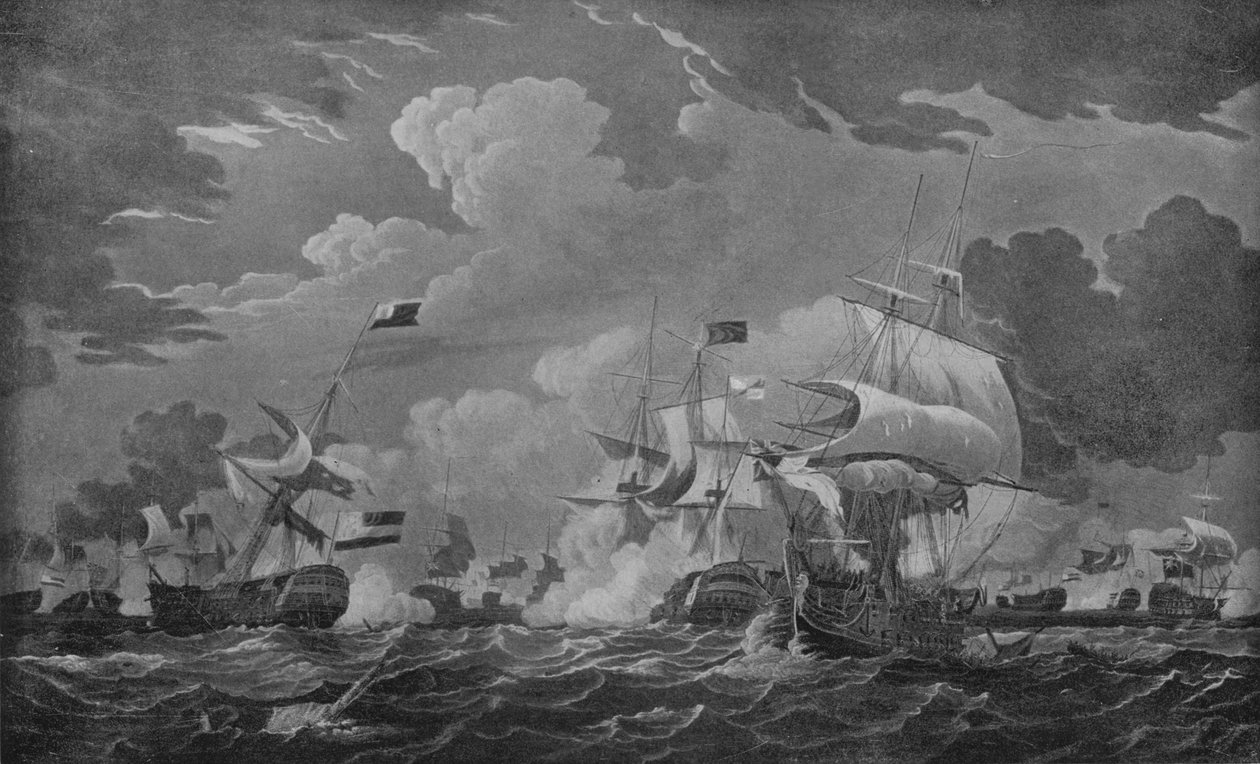 Admiral Duncans seier, c1798 av Thomas Whitcombe