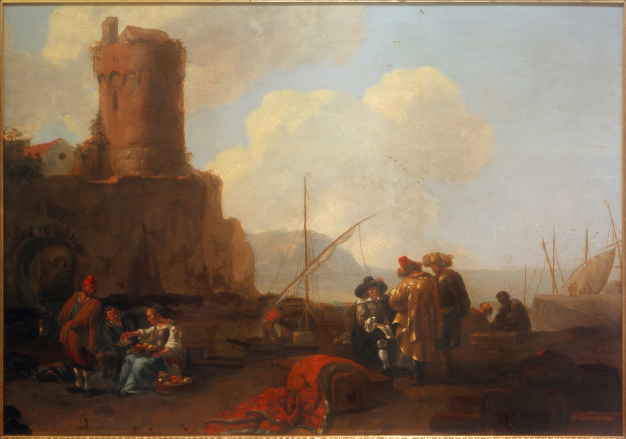 Havn med ødelagt tårn av Thomas Wijck