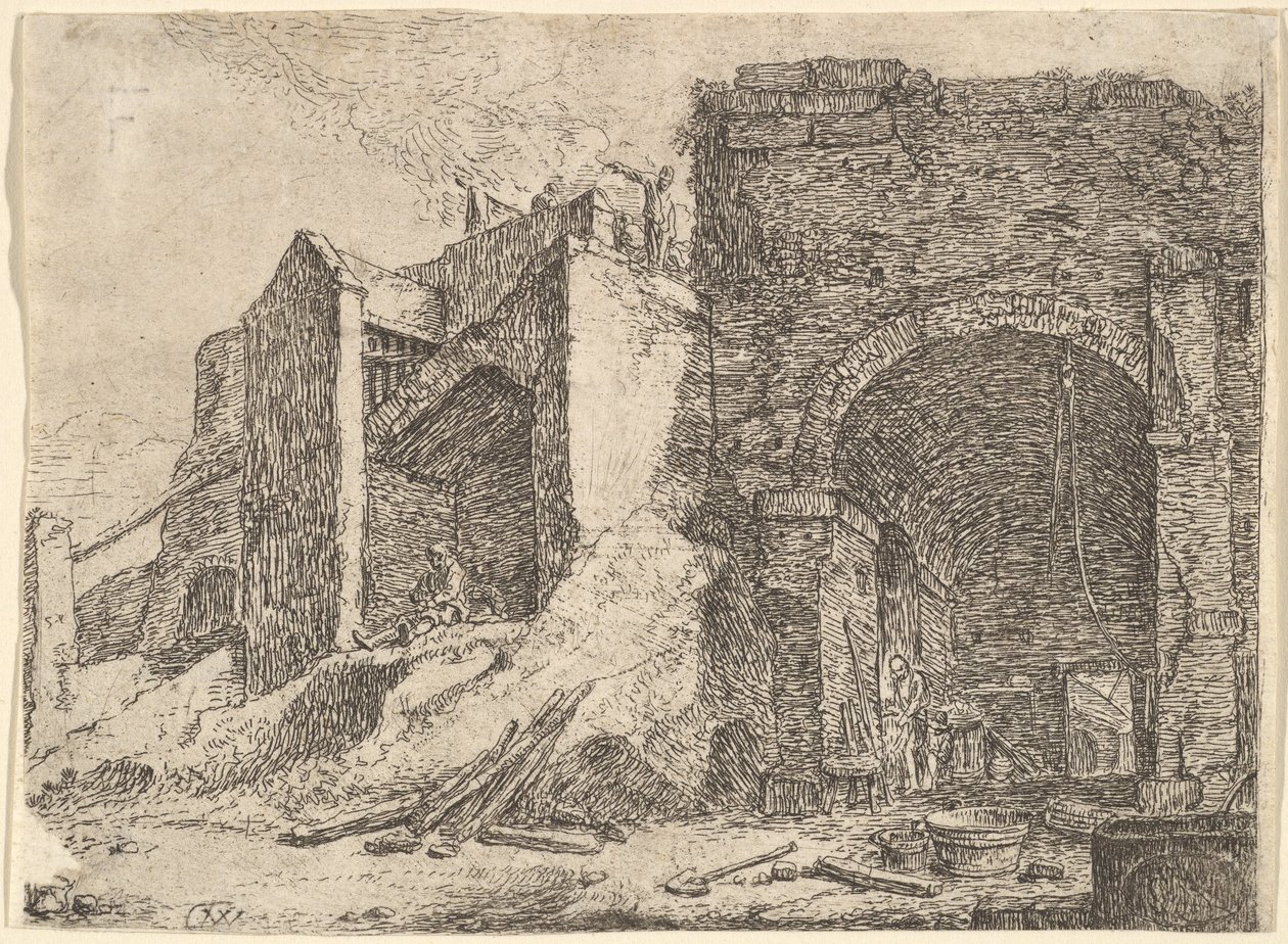 The Forge, 1600-tallet. av Thomas Wijck