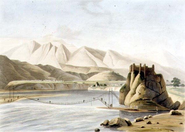 Rope Bridge ved Sirinagur, plate XXIII fra del 6 av 