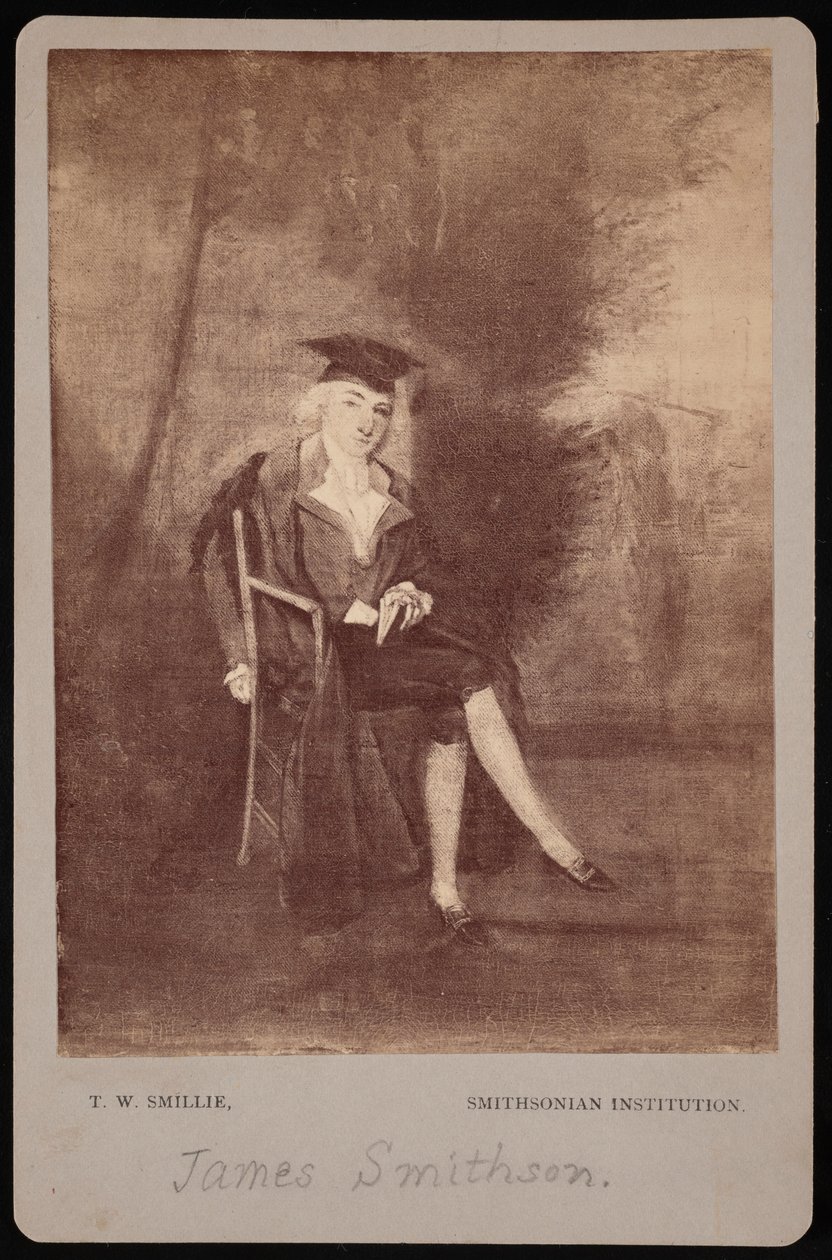 Portrett av James Smithson 1765-1829, 1786 fotografert 1870-tallet. av Thomas William Smillie