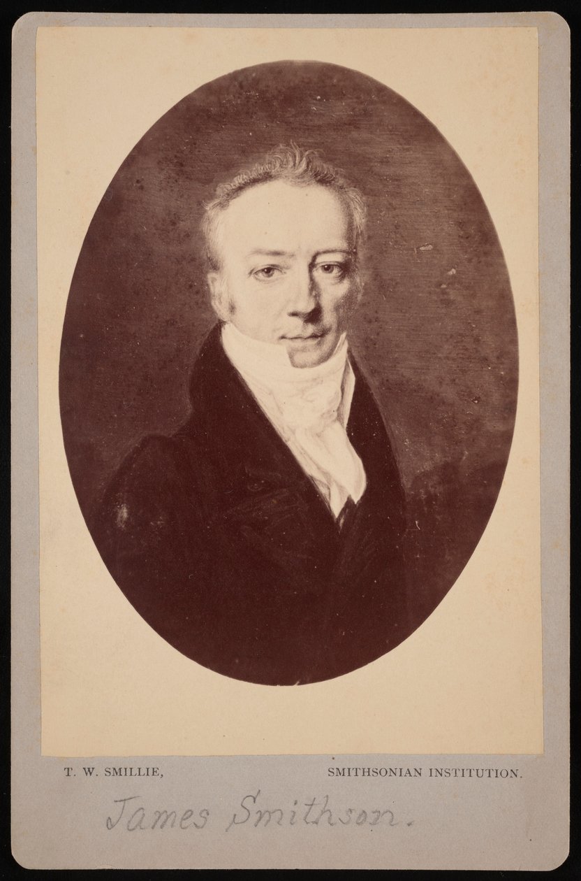 Portrett av James Smithson 1765-1829, 1816 fotografert 1870-tallet. av Thomas William Smillie