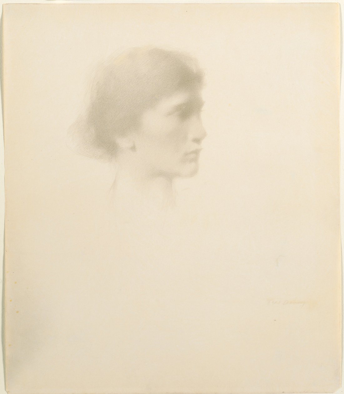 Leder for en kvinne, 1894 eller senere. av Thomas Wilmer Dewing
