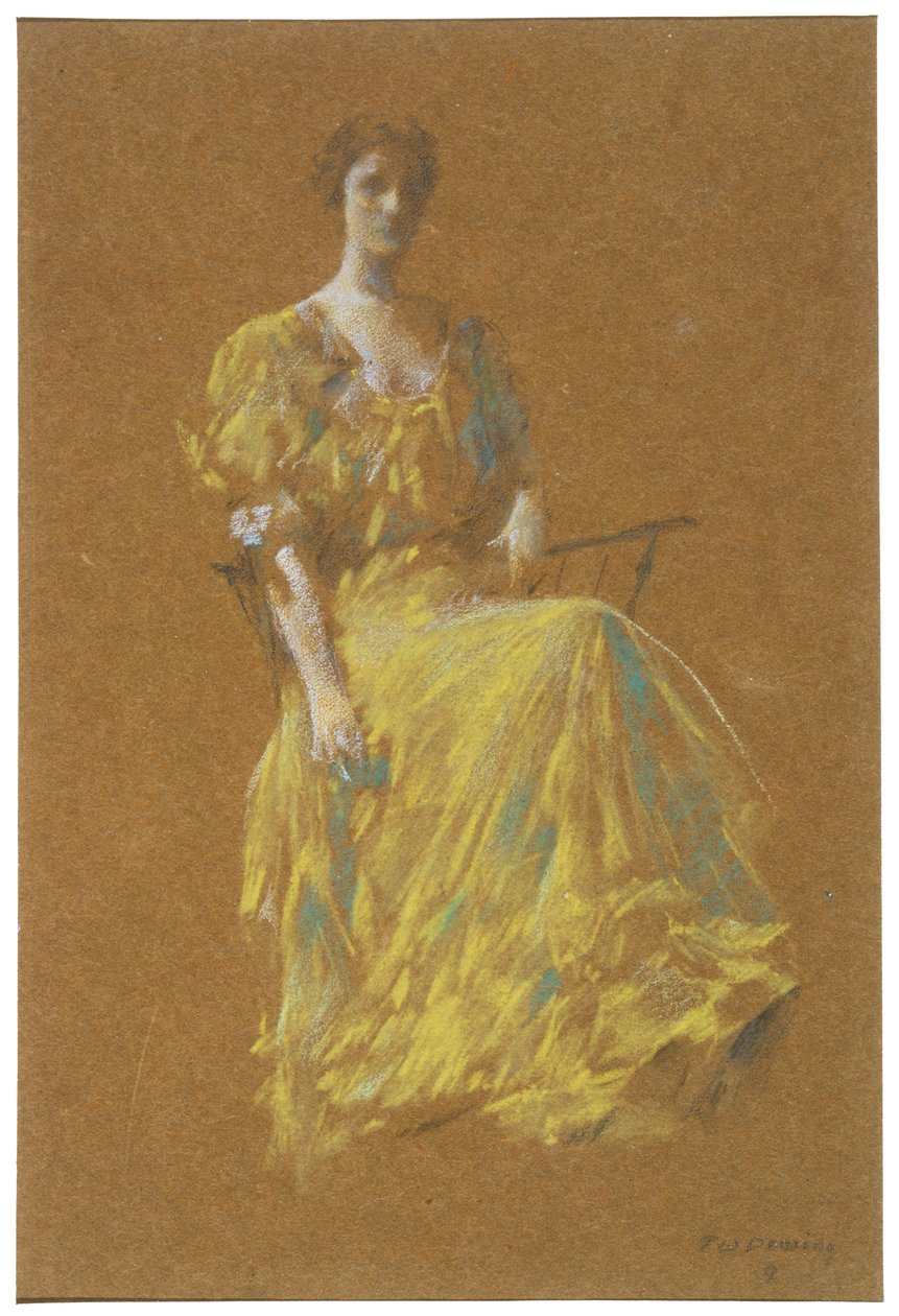 Dame i grønt av Thomas Wilmer Dewing