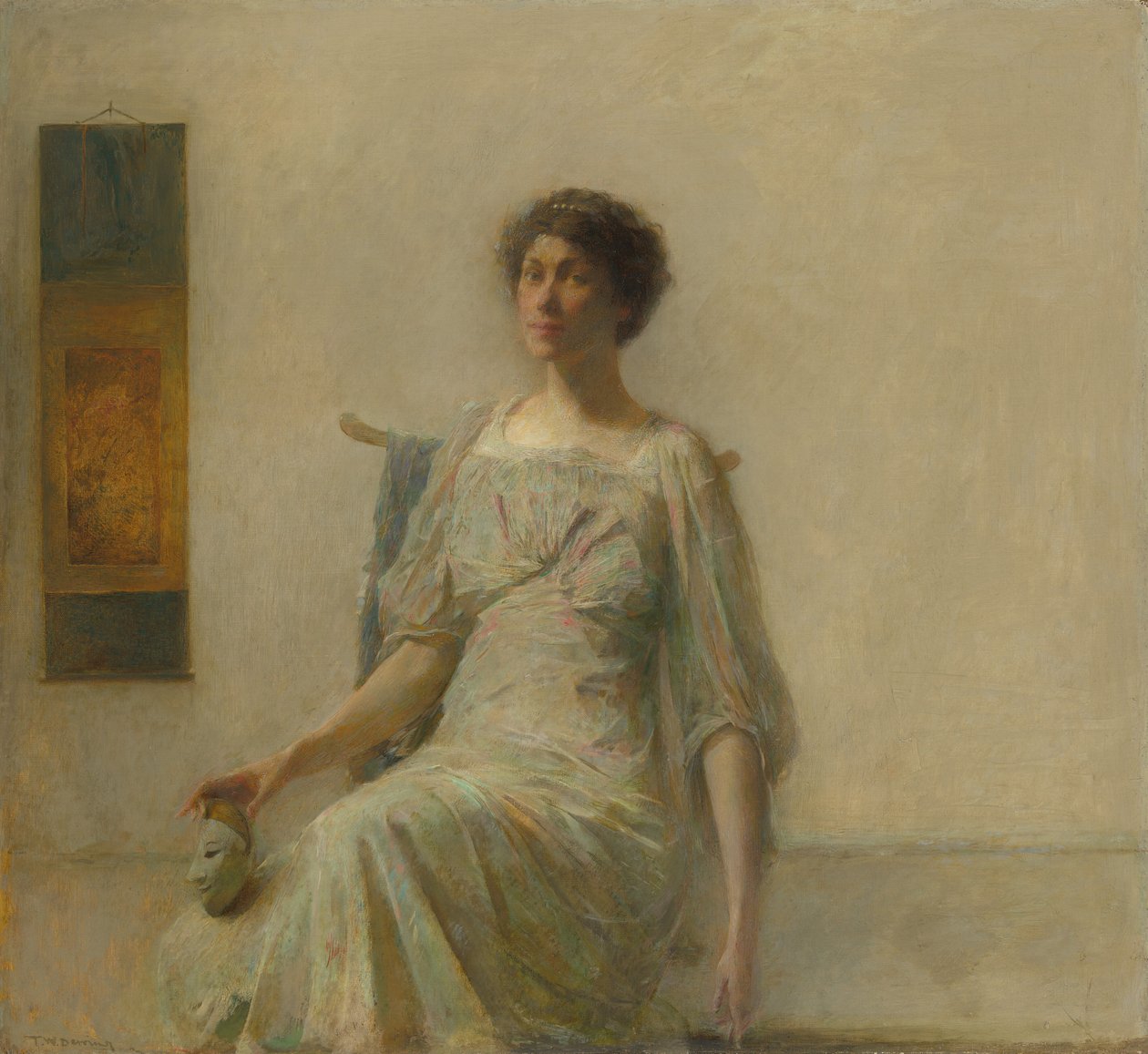 Dame med maske av Thomas Wilmer Dewing
