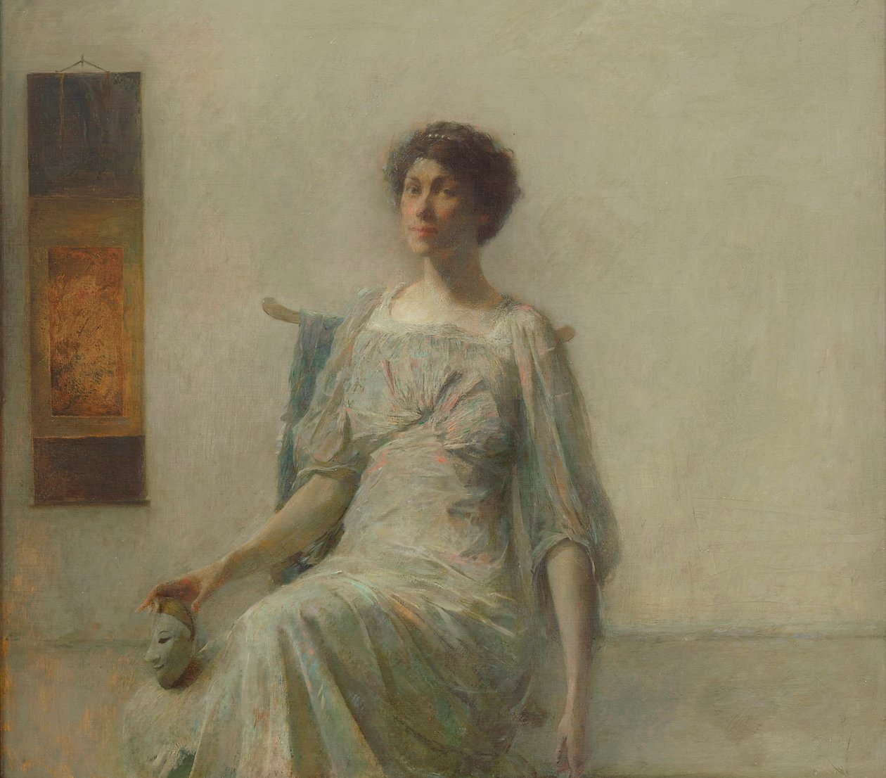 Dame med maske, 1911 av Thomas Wilmer Dewing