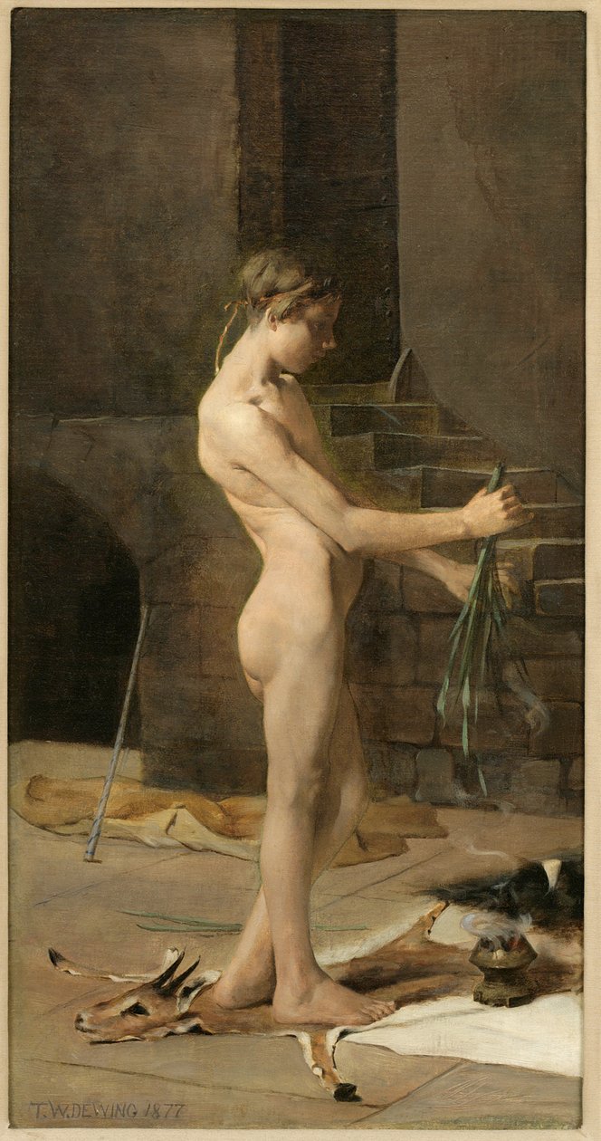 The Sorcerers Slave, 1877 av Thomas Wilmer Dewing