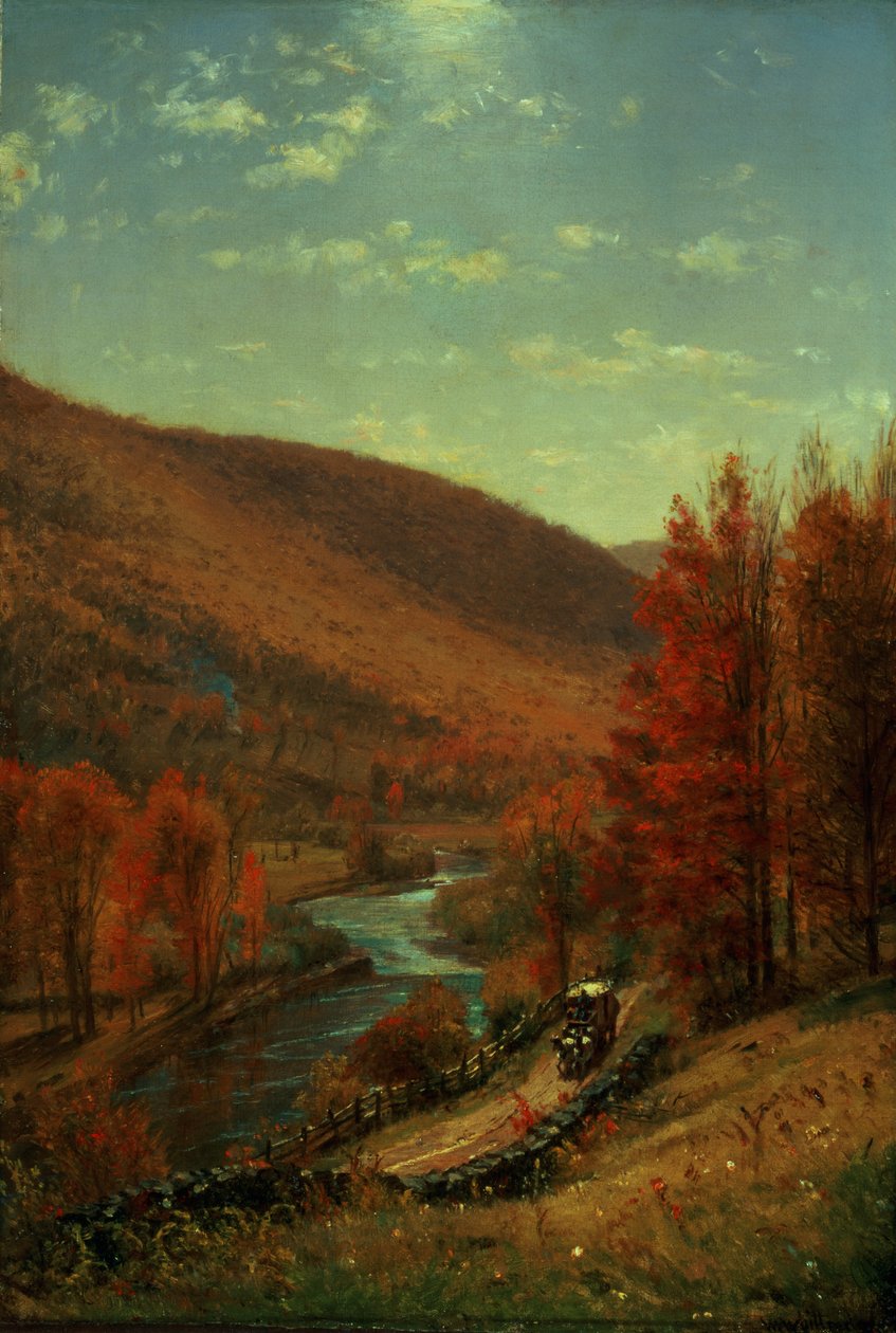 En vei gjennom Belvedere, Vermont av Thomas Worthington Whittredge