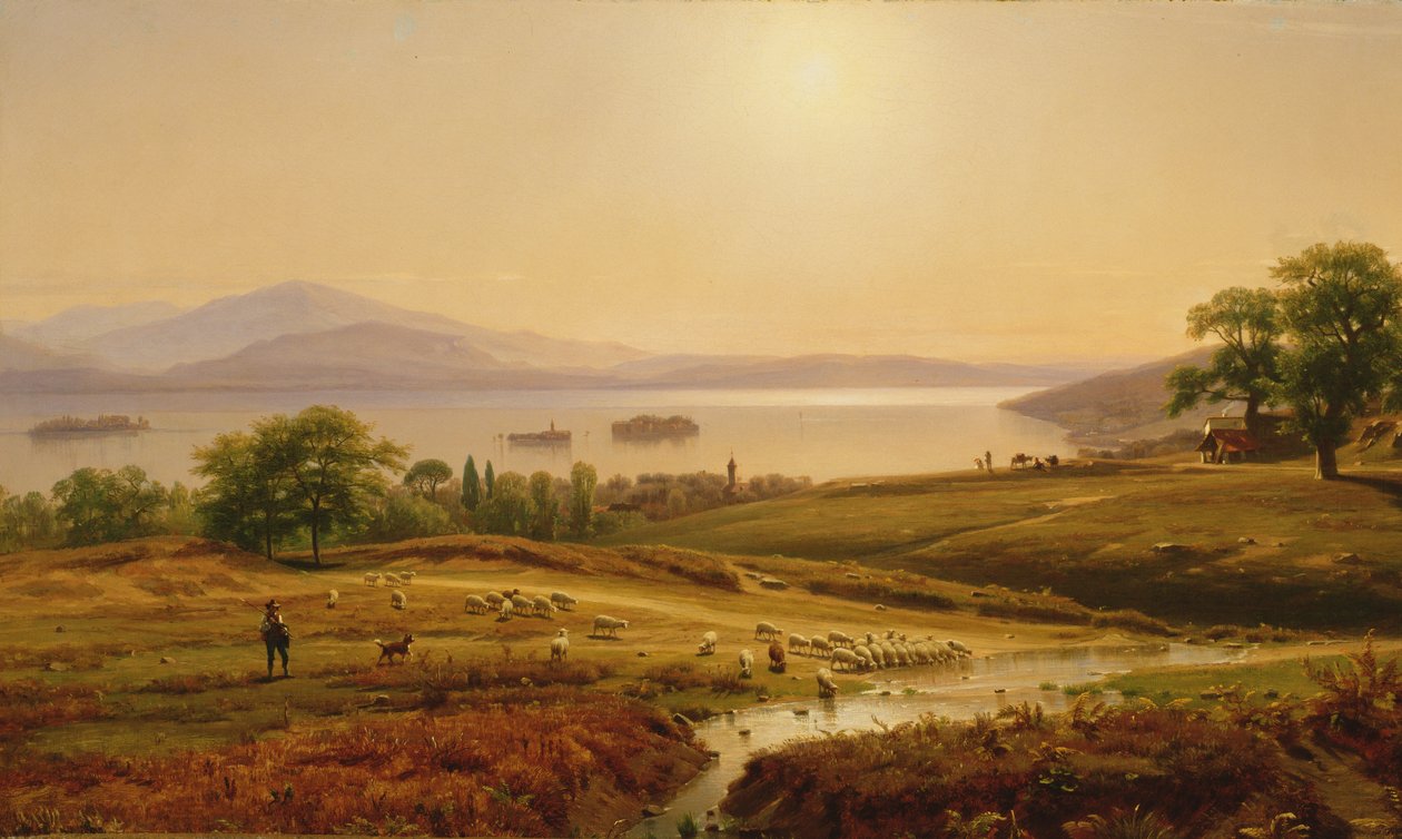 Morgen ved Lago Maggiore, 1860 av Thomas Worthington Whittredge