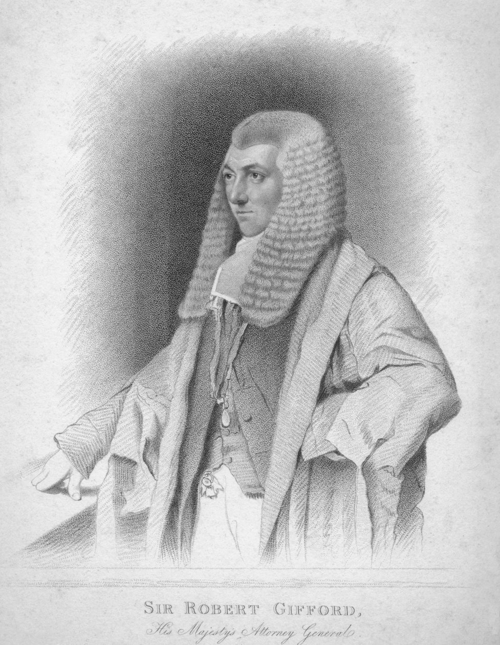 Sir Robert Gifford, Hans Majestets statsadvokat, c1820. av Thomas Wright