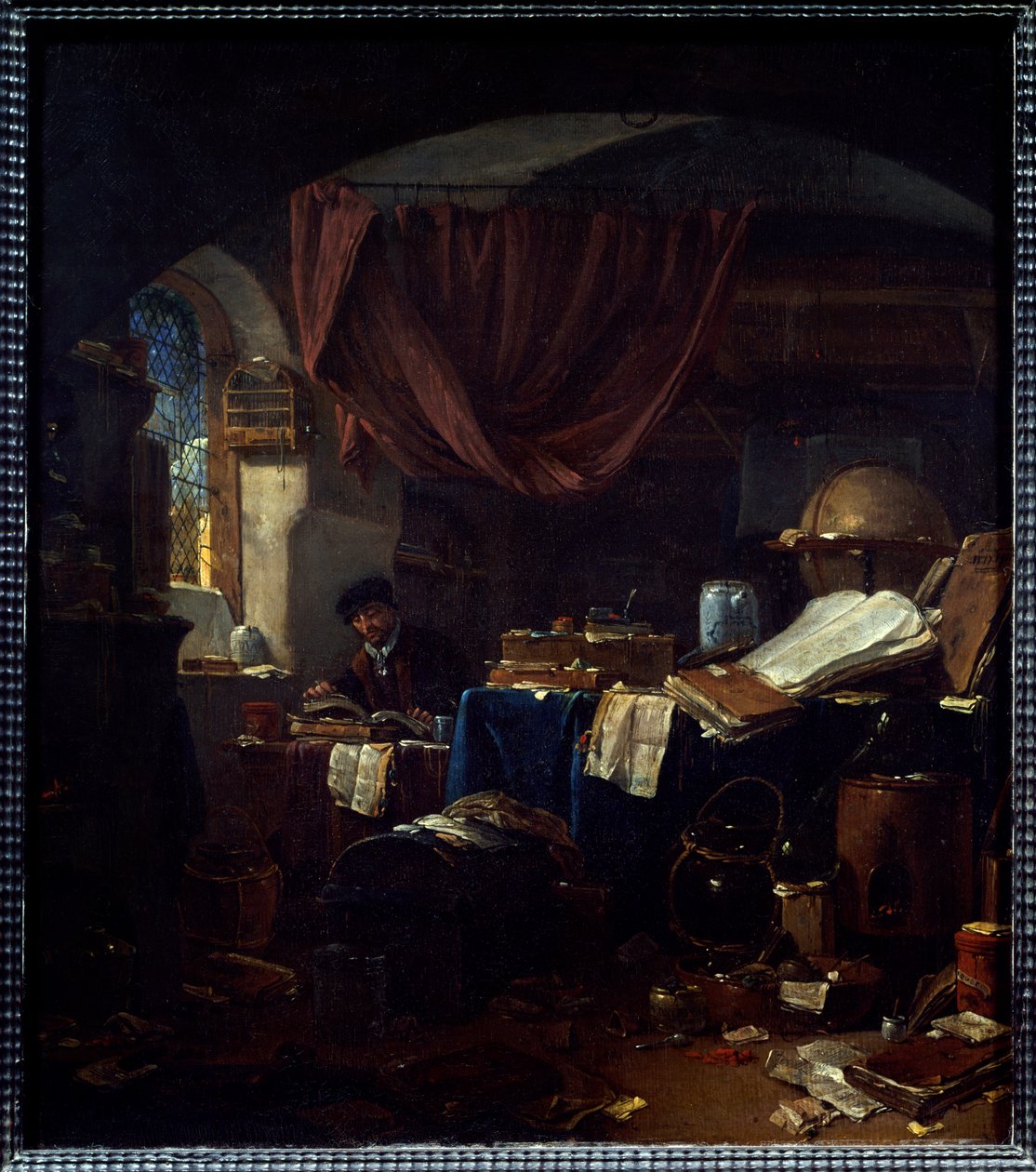 Utsikt over laboratoriet til en alkymist Maleri av Thomas Wyck (1616-1677) Caen fra 1600-tallet, Museum of Fine Arts. av Thomas Wyck