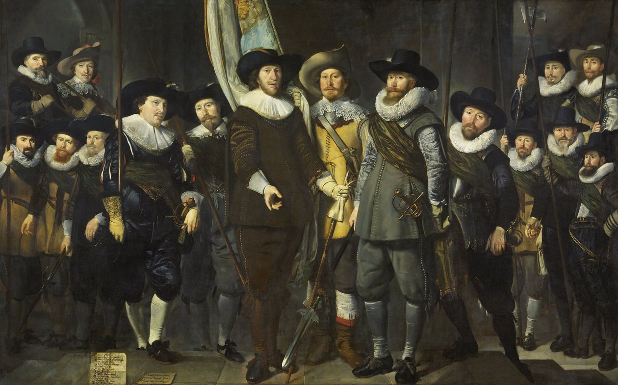 Civic Guard of III-distriktet i Amsterdam, under kommando av kaptein Allaert Cloeck og løytnant Lucas Jacobsz Rotgans, 1632 av Thomas de Keyser