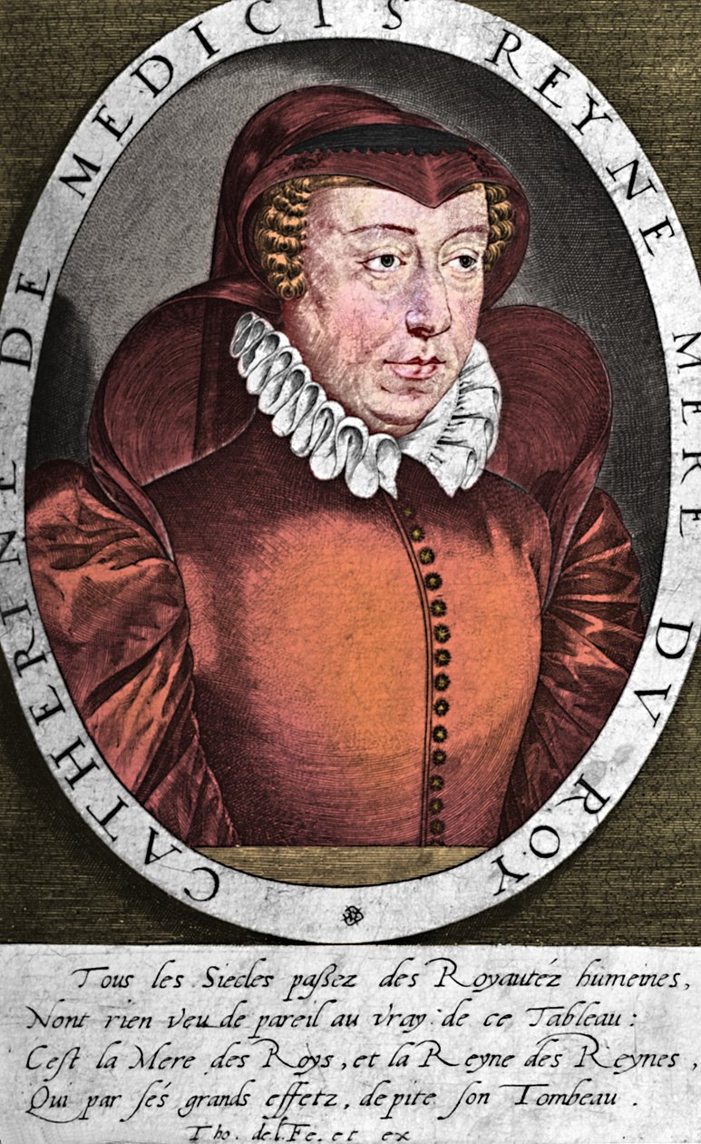 Catherine de Medici, dronning av Henry II av Frankrike, ca 1500-tallet 1894 av Thomas de Leu