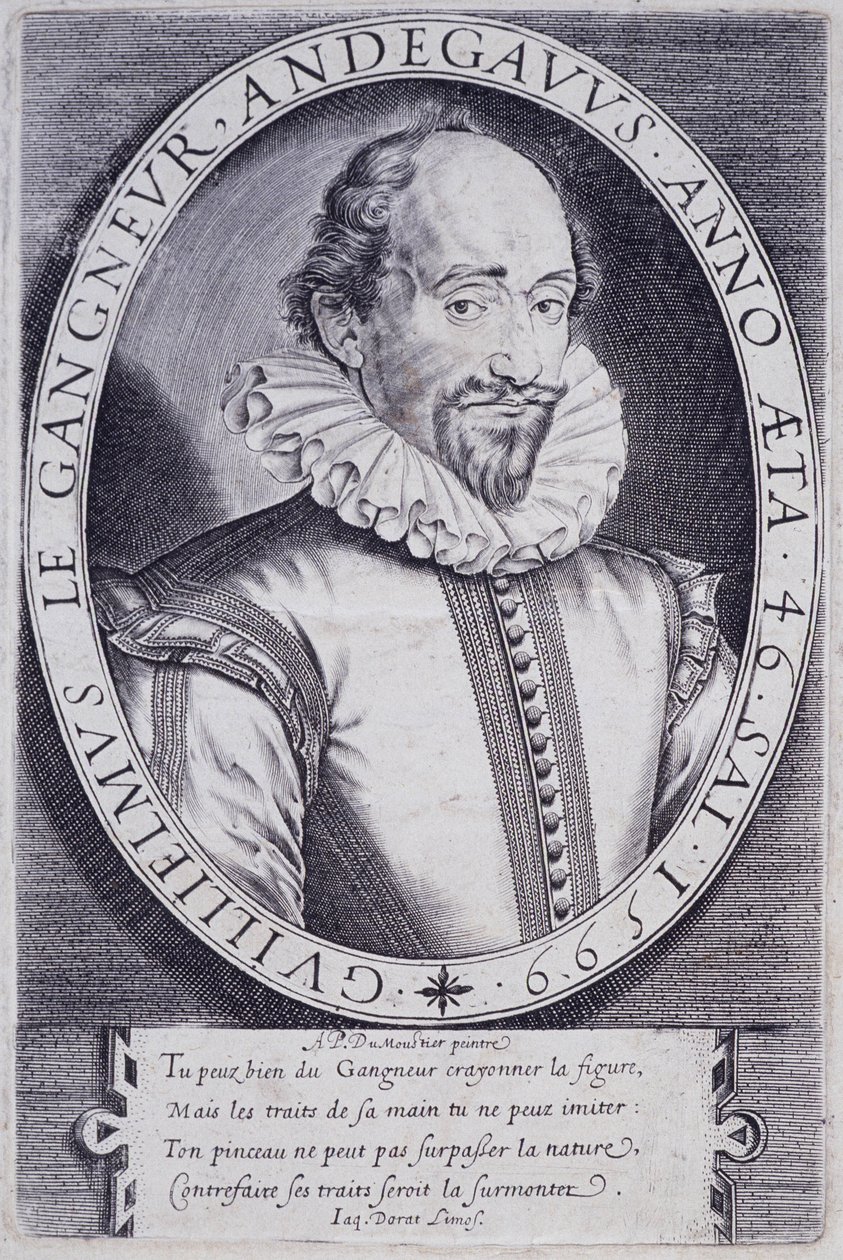 Portrett av Guillaume Le Gangneur (1553-1624), sekretær for kammeret til kongen av Frankrike av Thomas de Leu