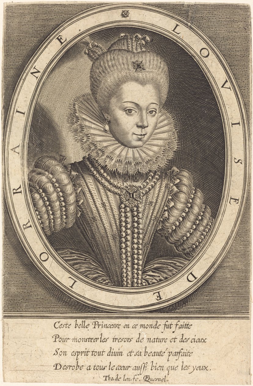 Louise av Lorraine av Thomas de Leu after François Quesnel