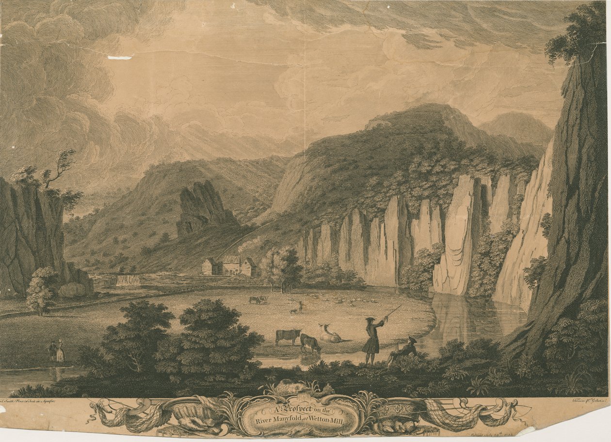 Wetton Mill: gravering, nd [c 1743] (trykk) av Thomas of Derby (after) Smith
