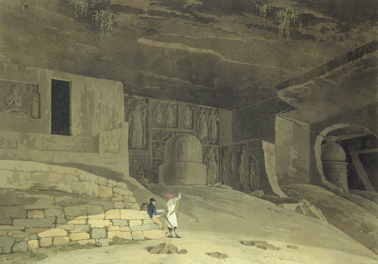 En del av Kanaree-hulene, Salsette, plate 62 fra 