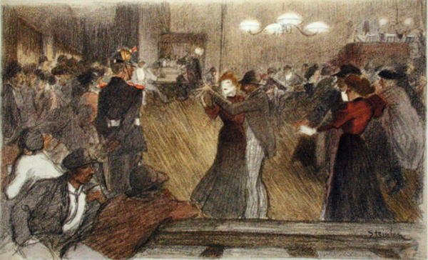 Local Dance, fra LEstampe Moderne, utgitt Paris 1897-99 (se også 184153) av Théophile Alexandre Steinlen