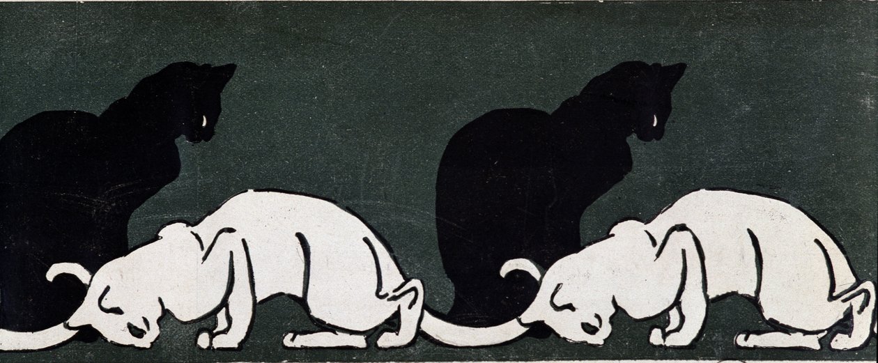 Cats by Steinlen av Théophile Alexandre Steinlen