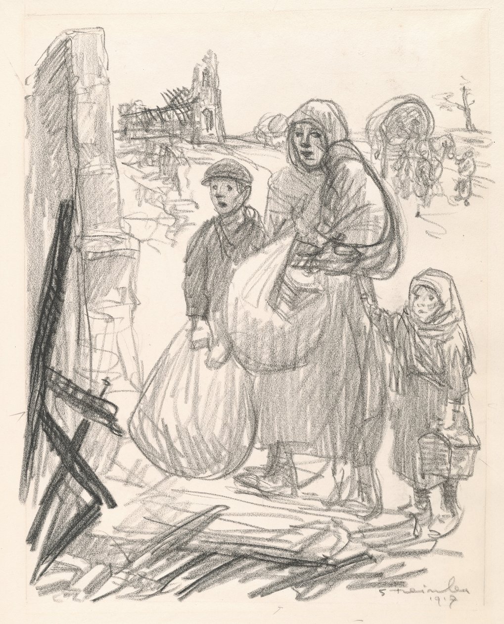 Det er her, hjemme!, 1916. av Théophile Alexandre Steinlen
