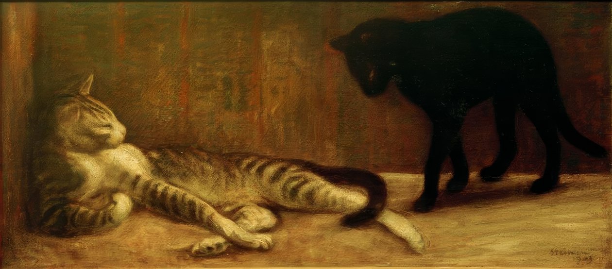 Katt og fitte av Théophile Alexandre Steinlen