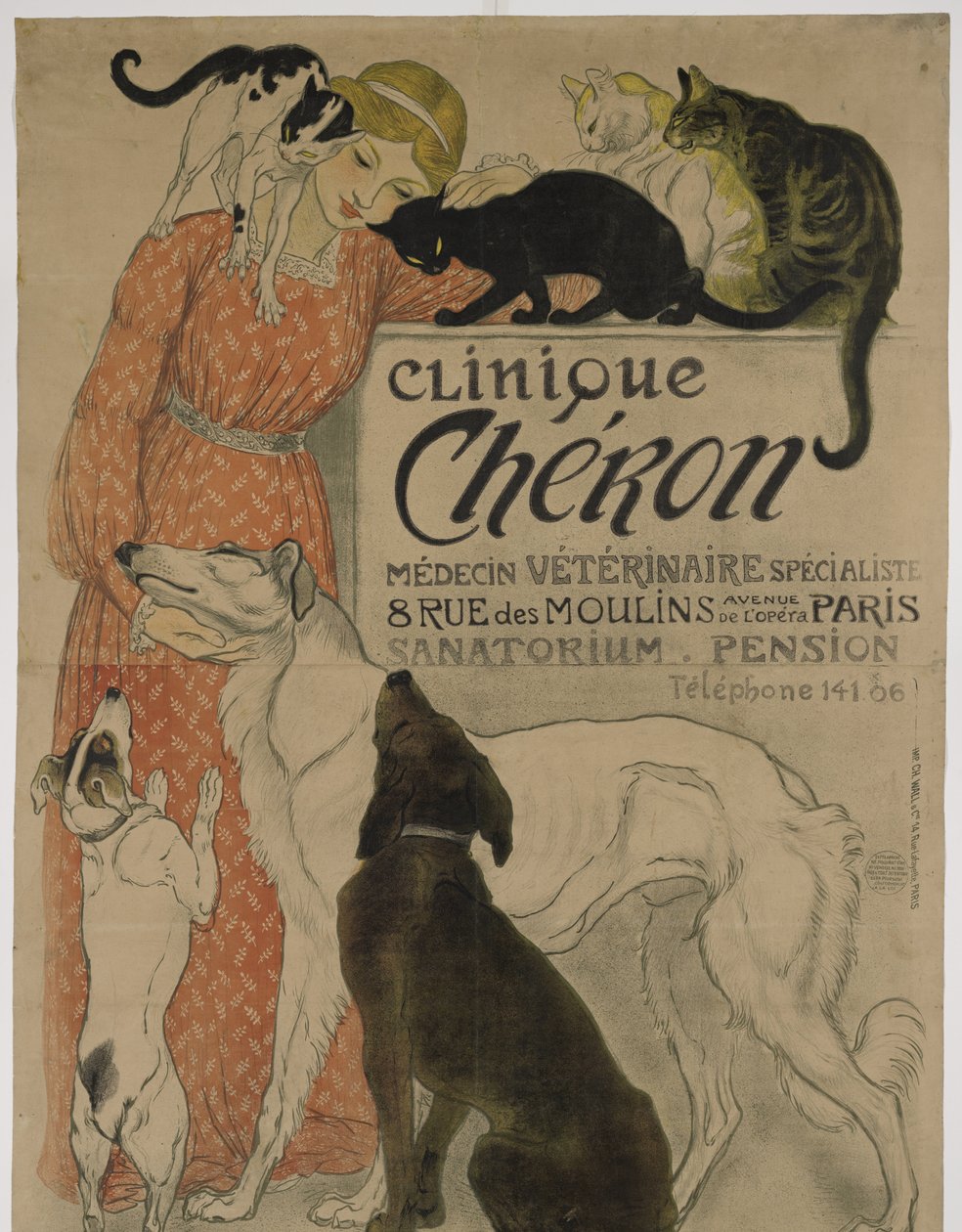 Cheron Clinic av Théophile Alexandre Steinlen