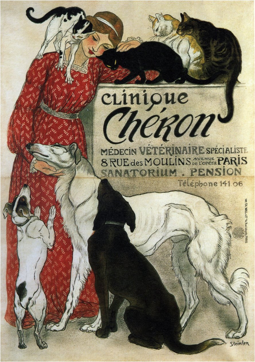 Cheron Clinic, 1905 av Théophile Alexandre Steinlen