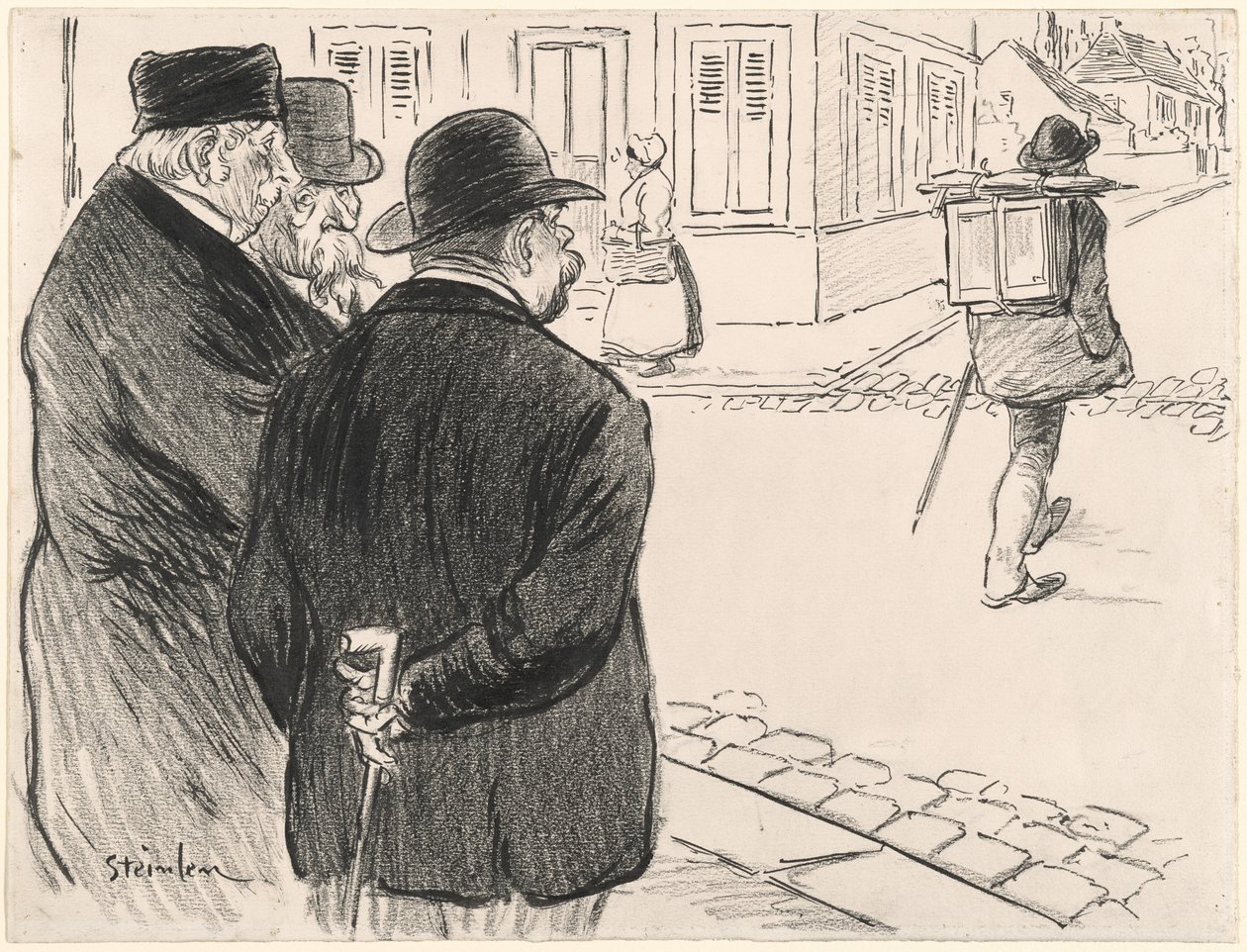 Han opptrer som en maler av Théophile Alexandre Steinlen