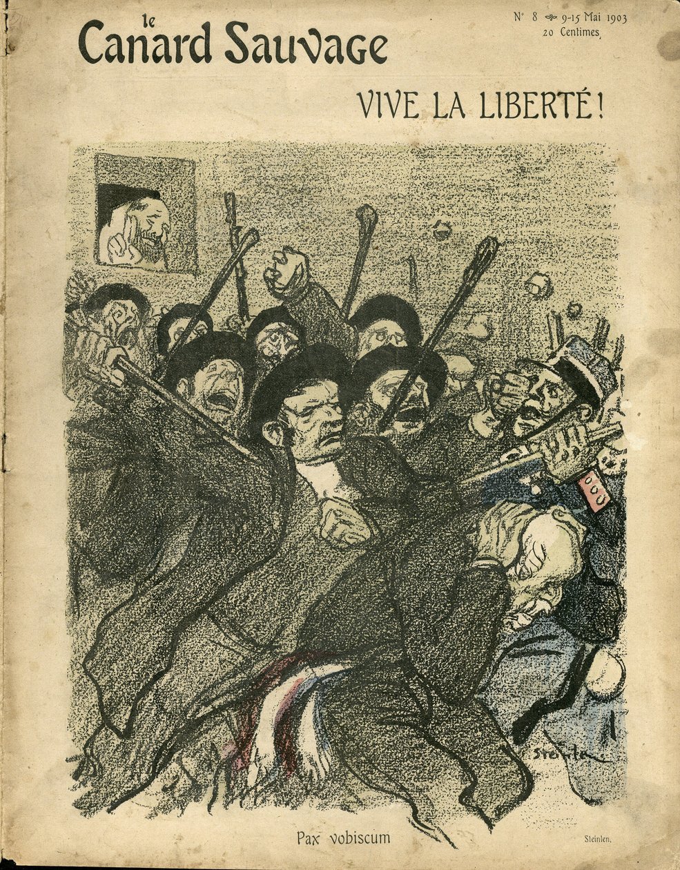 Illustrasjon av Steinlen (1859-1923) for omslaget til Vildanden av Théophile Alexandre Steinlen