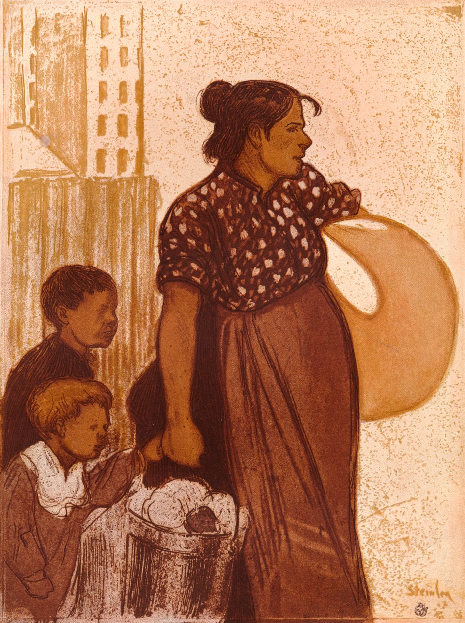 The Laundress, ca 1900 av Théophile Alexandre Steinlen