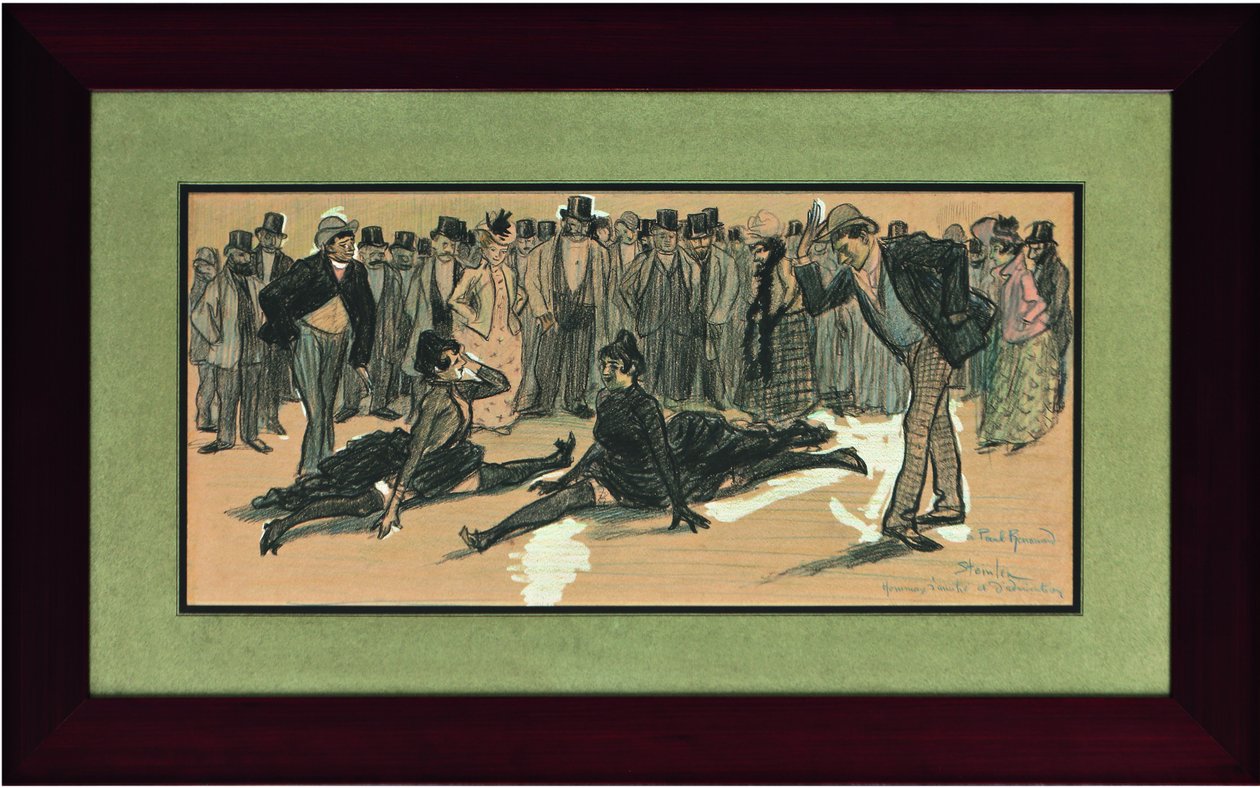 La Goulue og Valentin le Désossé på et ball i Moulin Rouge, 1890. av Théophile Alexandre Steinlen