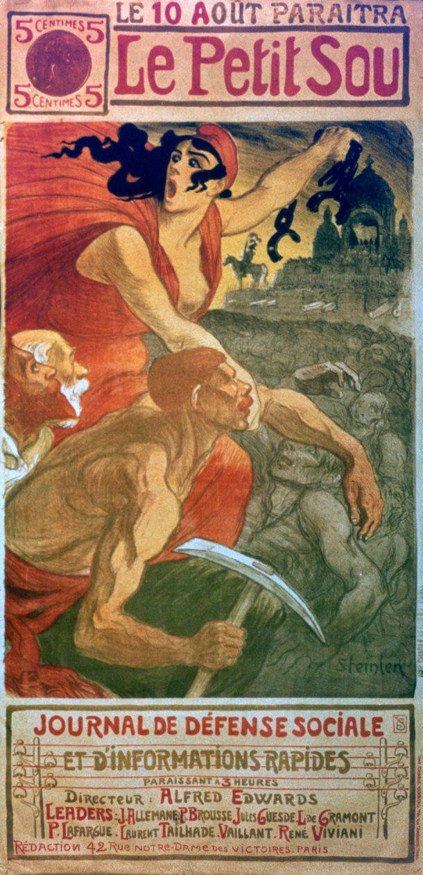 Le Petit Sou Socialist Magazine, c1879-1923 av Théophile Alexandre Steinlen