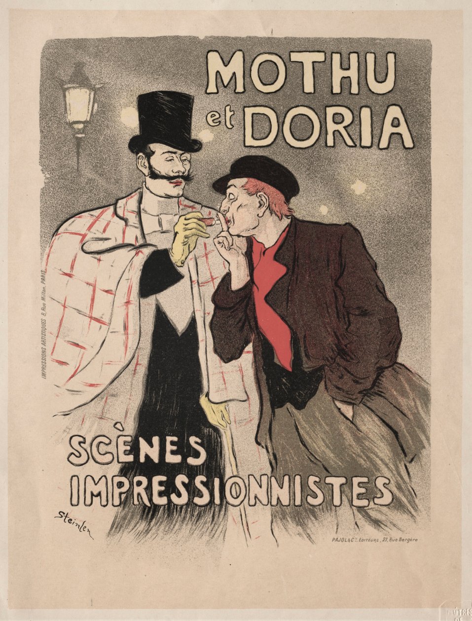Mothu og Doria - impresjonistiske scener, 1893. av Théophile Alexandre Steinlen